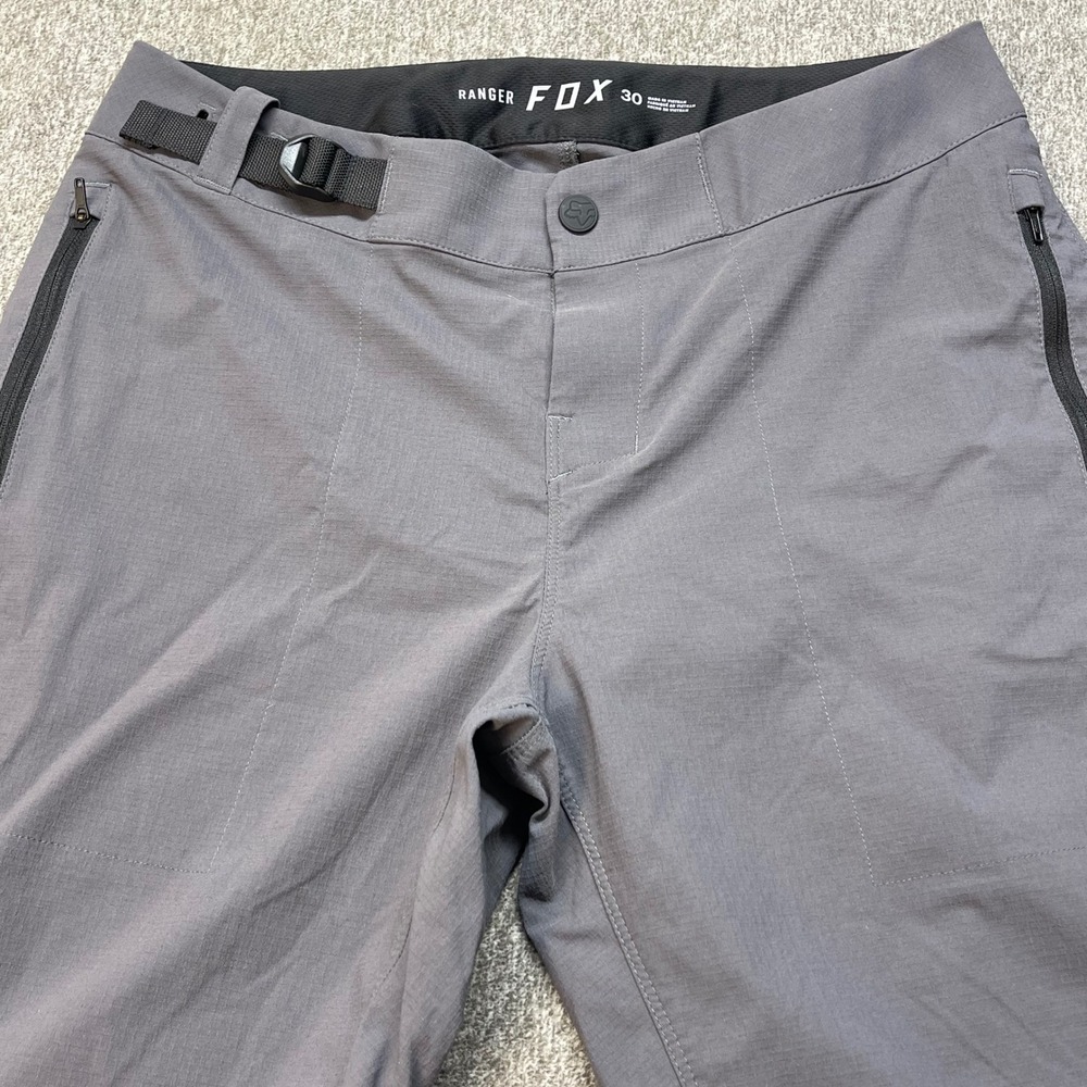 Fox Racing Ranger Mountain Bike Shorts Mens 30 Gray MTB Ripstop Zipper Pockets - Picture 2 of 12